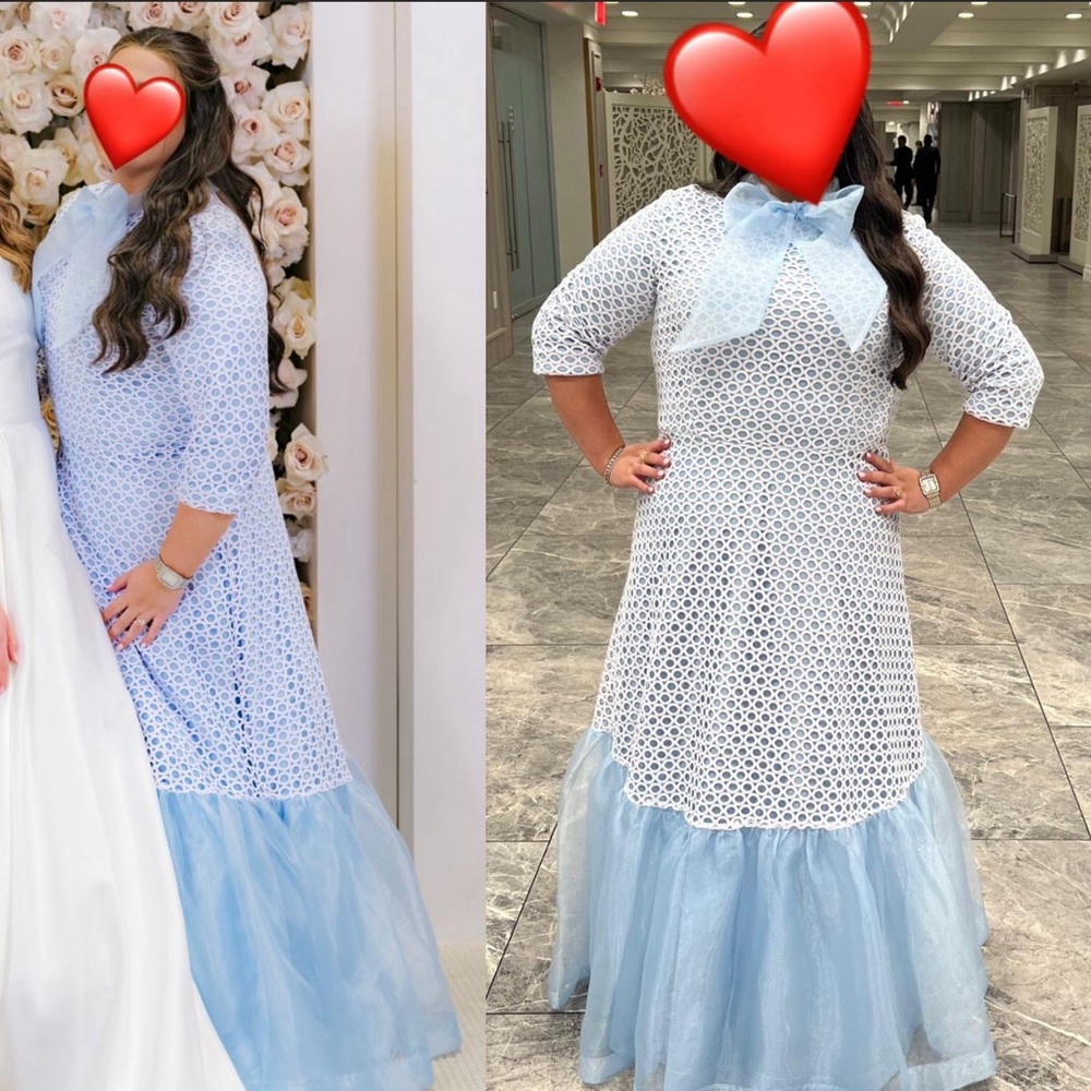 Exquisite Light blue Gown + Petticoat